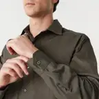 Ver foto 2: Camisa de trabajo verde, detalle de la tela